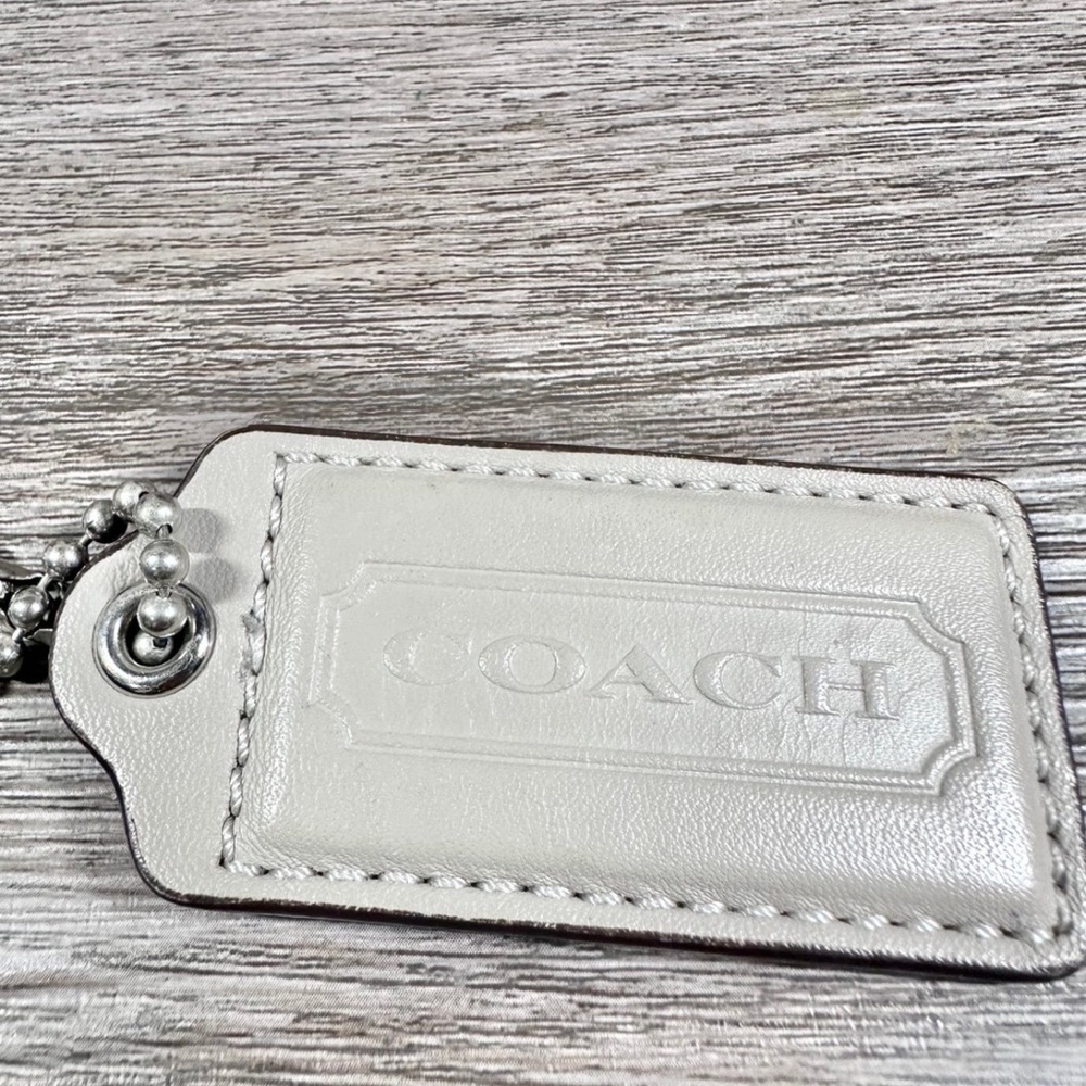 Coach Taupe Leather Hang Tag